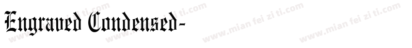 Engraved Condensed字体转换